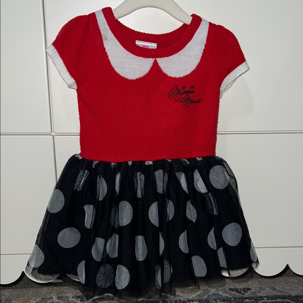 Red and Black Minnie Mouse Dress with Tulle Layered Tutu - Halloween Costume!